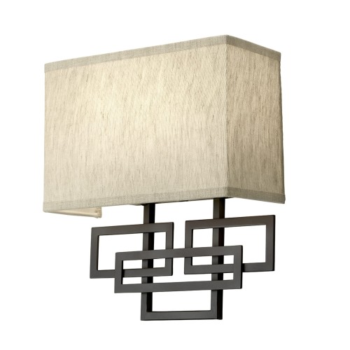 Lampa ścienna Lanza HK-LANZA2 Elstead Lighting 2x60W E14 Stal Brązowy
