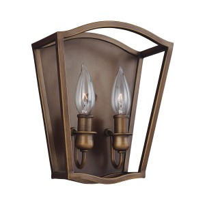 Lampa ścienna Yarmouth FE-YARMOUTH-2W Elstead Lighting 2x60W E14 Stal Mosiądz
