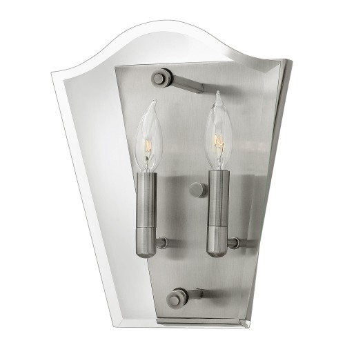Lampa ścienna Wingate HK-WINGATE2 Elstead Lighting 2x60W E14 Stal Srebrny