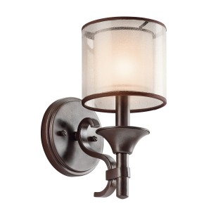 Lampa ścienna Lacey KL-LACEY1-MB Elstead Lighting 1x60W E14 Stal Brązowy
