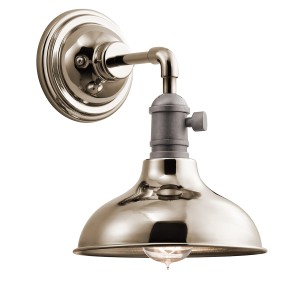 Lampa ścienna Cobson KL-COBSON1-PN Elstead Lighting 1x60W E27 Stal Srebrny
