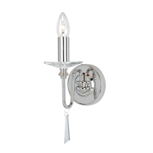 Lampa ścienna Finsbury Park FP1-POL-NICKEL Elstead Lighting 1x60W E14 Stal Chrom