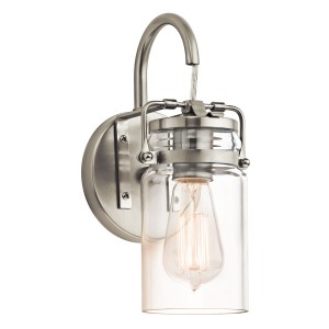 Lampa ścienna Brinley KL-BRINLEY1-NI Elstead Lighting 1x60W E27 Stal Srebrny