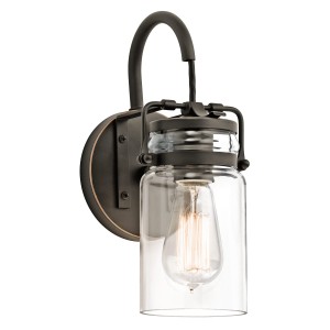 Lampa ścienna Brinley KL-BRINLEY1-OZ Elstead Lighting 1x60W E27 Stal Brązowy