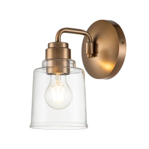 Lampa ścienna kinkiet Aivian KL-AIVIAN1-WBR Elstead Lighting 1xE27  60 W Stal, Szkło Wyblakły mosiądz
