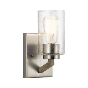 Lampa ścienna kinkiet Deryn KL-DERYN1-DAG Elstead Lighting 1xE27  60 W Stal, Szkło z bąbelkami powietrza Postarzany antyczny szary