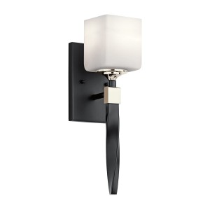 Lampa ścienna kinkiet Marette KL-MARETTE1-BK Elstead Lighting 1xG9 LED 3.5 W Stal, Szkło opalowe Czarne