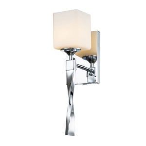 Lampa ścienna kinkiet Marette KL-MARETTE1-PC Elstead Lighting 1xG9 LED 3.5 W Stal, Szkło opalowe Polerowany chrom