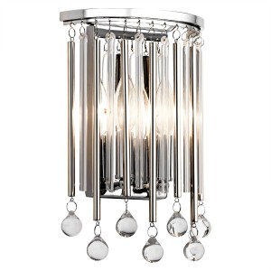 Lampa ścienna kinkiet Piper KL-PIPER2-PC Elstead Lighting 2xE14  60 W Stal, Szkło kryształowe Polerowany chrom