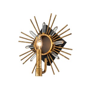 Lampa ścienna Kinkiet Sun King GN-SUN-KING-1-G Elstead Lighting 1x40 W E14 Płatki złota
