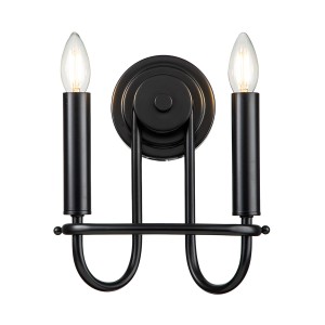 Lampa ścienna Kinkiet Capitol Hill KL-CAPITOL-HILL2-BLK Elstead Lighting 2x40 W E14 Czarny
