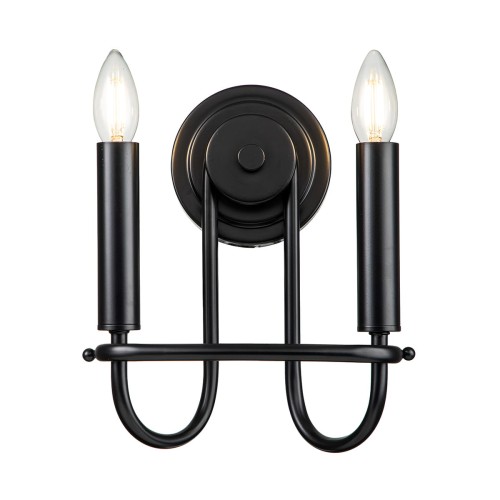 Lampa ścienna Kinkiet Capitol Hill KL-CAPITOL-HILL2-BLK Elstead Lighting 2x40 W E14 Czarny