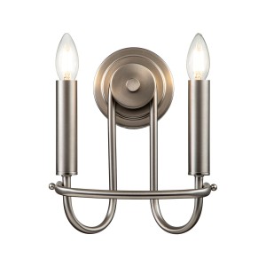 Lampa ścienna Kinkiet Capitol Hill KL-CAPITOL-HILL2-BN Elstead Lighting 2x40 W E14 Szczotkowany nikiel