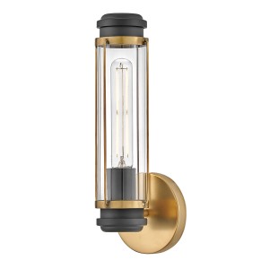 Lampa ścienna łazienkowa Kinkiet Masthead HK-MASTHEAD1-HBBK Elstead Lighting 1xE27 40W Stal, szkło przezroczyste Złoty, Czarny