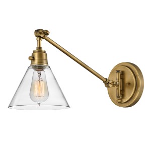 Lampa ścienna Kinkiet Arti HK-ARTI-1W-HB-CG Elstead Lighting 1xE27 60W Stal, rattan Złoty