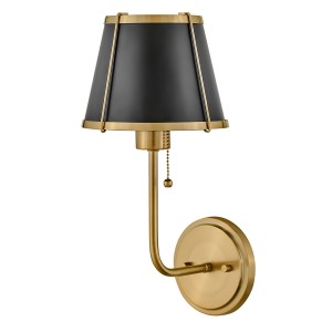 Lampa ścienna Kinkiet Clarke HK-CLARKE1-BR-BK Elstead Lighting 1xE27 40W Stal Złoty, Czarny