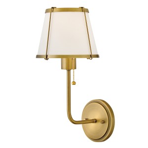 Lampa ścienna Kinkiet Clarke HK-CLARKE1-DBR-OW Elstead Lighting 1xE27 40W Stal, len Złoty