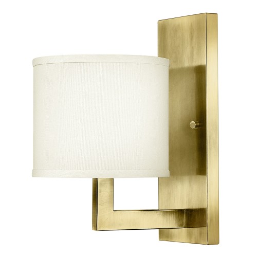 Lampa ścienna Kinkiet Hampton HK-HAMPTON1-BB Elstead Lighting 1xE27 60W Stal, len Złoty