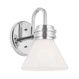 Lampa ścienna łazienkowa Kinkiet Farum KL-FARUM1-CH Elstead Lighting 1xG9 3W Stal, błyszczące szkło opalowe Srebrny
