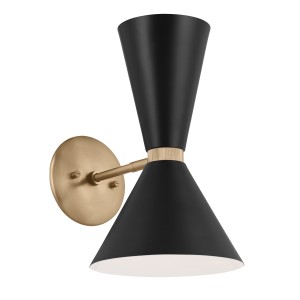 Lampa ścienna Kinkiet Phix KL-PHIX-1W-CBB Elstead Lighting 2xE27 40W Stal Złoty, Czarny