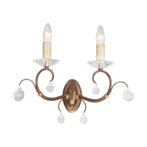 Lampa ścienna Lunetta LUN2-BRONZE Elstead Lighting 2x60W E14 Metal Brązowy