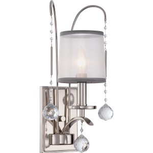 Lampa ścienna Whitney QZ-WHITNEY1 Elstead Lighting 1x40W E14 Stal Srebrny