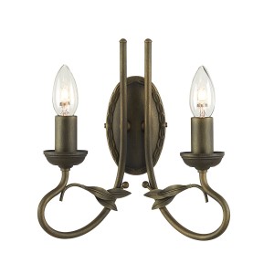 Lampa ścienna Olivia OV2-BLK-GOLD Elstead Lighting 2x60W E14 Metal Czarny