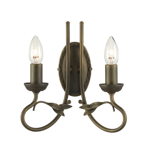 Lampa ścienna Olivia OV2-BLK-GOLD Elstead Lighting 2x60W E14 Metal Czarny