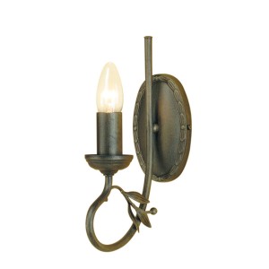 Lampa ścienna Olivia OV1-BLK-GOLD Elstead Lighting 1x60W E14 Metal Czarny
