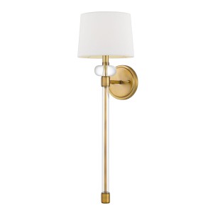 Lampa ścienna kinkiet Barbour QZ-BARBOUR1-WS Elstead Lighting 1xE14  40 W Stal, Tkanina Wyblakły mosiądz