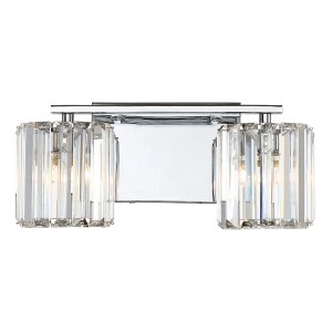 Lampa ścienna kinkiet Divine QZ-DIVINE2-PC-BATH Elstead Lighting 2xG9 LED 3.5 W Stal, Szkło kryształowe Polerowany chrom