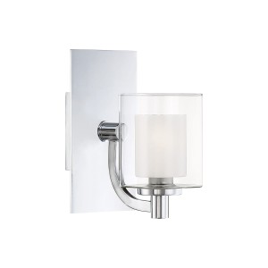 Lampa ścienna kinkiet Kolt QZ-KOLT1-PC-BATH Elstead Lighting 1xG9 LED 3.5 W Stal, Szkło przezroczyste, Szkło opalowe Polerowany chrom