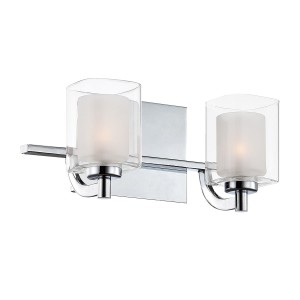 Lampa ścienna kinkiet Kolt QZ-KOLT2-PC-BATH Elstead Lighting 2xG9 LED 3.5 W Stal, Szkło przezroczyste, Szkło opalowe Polerowany chrom