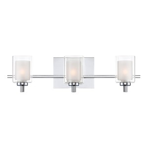 Lampa ścienna kinkiet Kolt QZ-KOLT3-PC-BATH Elstead Lighting 3xG9 LED 3.5 W Stal, Szkło przezroczyste, Szkło opalowe Polerowany chrom