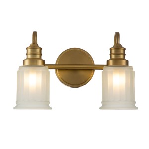 Lampa ścienna kinkiet Swell QZ-SWELL2-BB-BATH Elstead Lighting 2xG9 LED 3.5 W Stal, Szkło Szczotkowany mosiądz