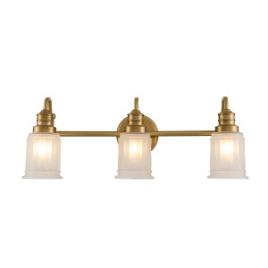 Lampa ścienna kinkiet Swell QZ-SWELL3-BB-BATH Elstead Lighting 3xG9 LED 3.5 W Stal, Szkło Szczotkowany mosiądz