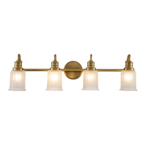 Lampa ścienna kinkiet Swell QZ-SWELL4-BB-BATH Elstead Lighting 4xG9 LED 3.5 W Stal, Szkło Szczotkowany mosiądz