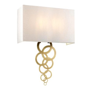Lampa ścienna Duży kinkiet Rosa ROSA-LARGE-AB Elstead Lighting 2x60 W E27 Postarzany mosiądz