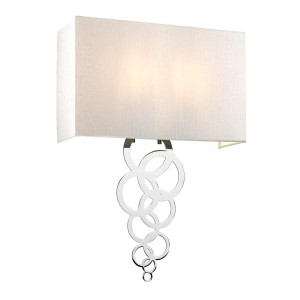 Lampa ścienna Duży kinkiet Rosa ROSA-LARGE-PC Elstead Lighting 2x60 W E27 Polerowany chrom