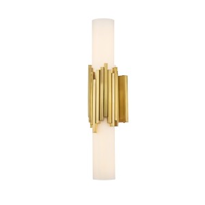 Lampa ścienna Kinkiet Marvele MARVELE-2WB-AB-OPAL Elstead Lighting 2xG9 4W Stal, warstwowe szkło opalowe Złoty