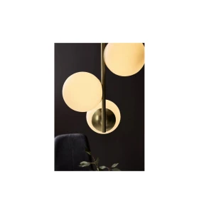 Lampa Wisząca Nordlux E14 3X40W Metal Mosiądz z trzema okrągłymi kloszami.