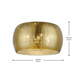 Lampa Sufitowa Plafon Rain Zuma line 42W G9 Złoty Metal_WYMIAR.jpg