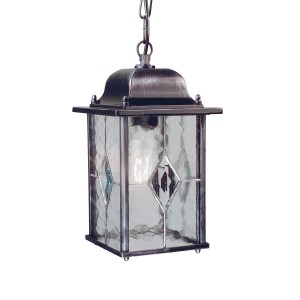 Lampa stropowa wisząca Elstead Lighting Wexford WX9 IP23, czarny metal.