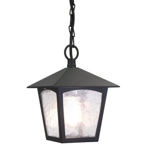 Lampa stropowa wisząca Elstead Lighting York BL6B-BLACK IP43 1xE27 Aluminium Czarny