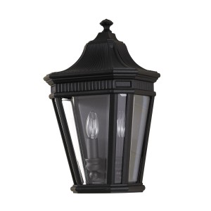 Kinkiet zewnętrzny Elstead Lighting Cotswold Lane FE-COTSLN7-BK IP44 2xE14 Aluminium Czarny.