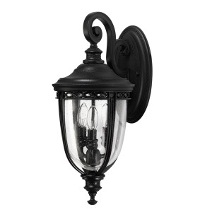 Lampa ścienna Kinkiet zewnętrzny Elstead Lighting English Bridle FE-EB2-M-BLK IP44 3xE14 Stal Czarny