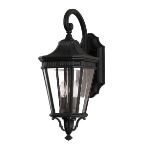 Lampa ścienna Kinkiet zewnętrzny Elstead Lighting Cotswold Lane FE-COTSLN2-M-BK IP44 2xE14 Aluminium Czarny