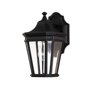 Kinkiet zewnętrzny Elstead Lighting Cotswold Lane FE-COTSLN2-S-BK IP44 1xE27 Aluminium Czarny.