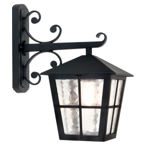 Lampa ścienna Kinkiet zewnętrzny Elstead Lighting Canterbury BL52M-BLACK IP43 1xE27 Aluminium Czarny