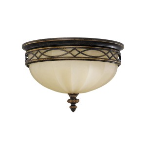 Lampa sufitowa Plafon Drawing Room Elstead Lighting 3x60W E27 Brązowy Stal.